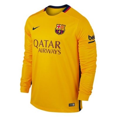 Футбольная футболка Barcelona Гостевая 2015 2016 длинный рукав 5XL(60) (South Korea) 