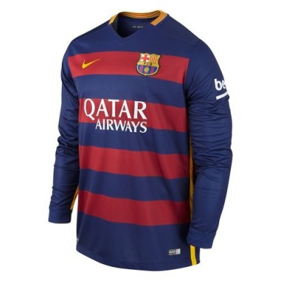 Футбольная футболка Barcelona Домашняя 2015 2016 длинный рукав L(48) (South Korea) 