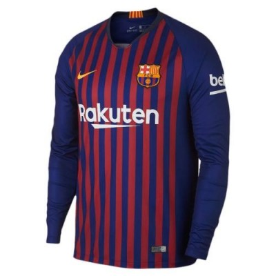 Футбольная футболка Barcelona Домашняя 2018 2019 длинный рукав M(46) (Vietnam) 