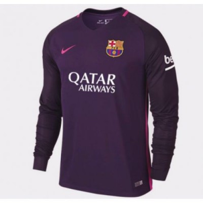Футбольная футболка Barcelona Гостевая 2016 2017 длинный рукав L(48) (South Korea) 