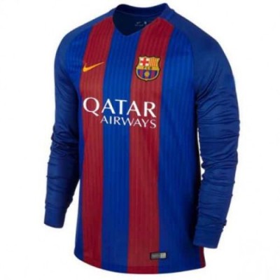 Футбольная футболка Barcelona Домашняя 2016 2017 длинный рукав XL(50) (South Korea) 