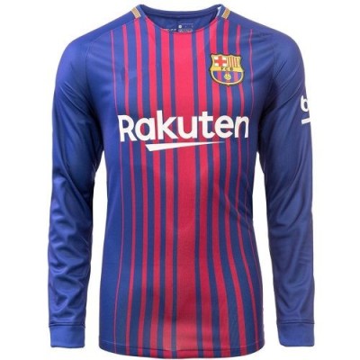 Футбольная футболка Barcelona Домашняя 2017 2018 длинный рукав 2XL(52) (South Korea) 