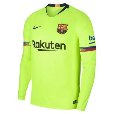 Футбольная футболка Barcelona Гостевая 2018 2019 длинный рукав 2XL(52) (South Korea) 